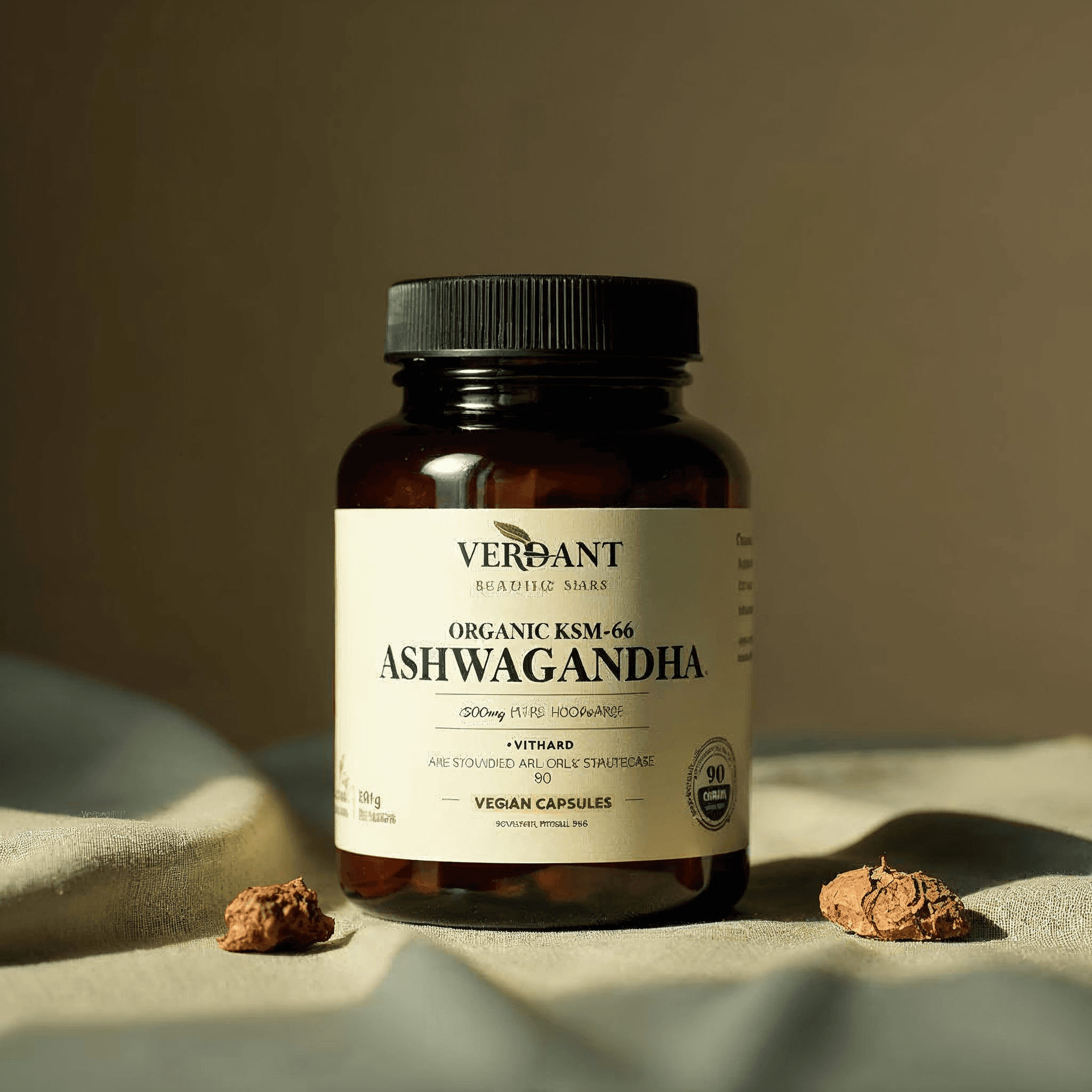 Organic KSM-66® Ashwagandha Root 500mg - Stress & Sleep - Verdant Botanics UK