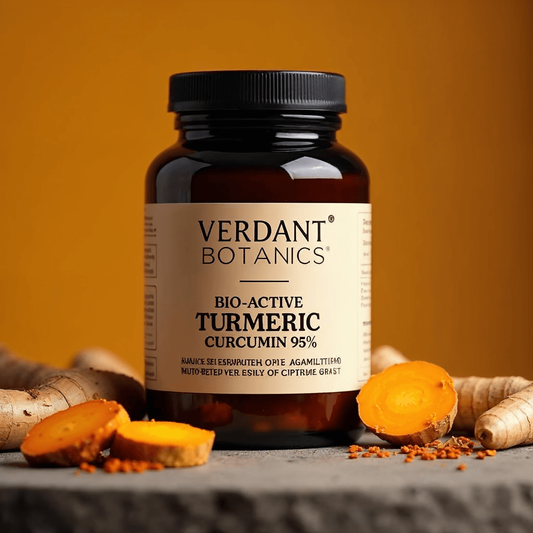 Bio-Active Turmeric Curcumin 95% with BioPerine® - Joints & Bones - Verdant Botanics UK